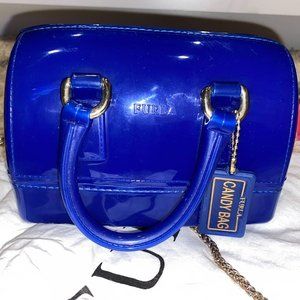 FURLA Jelly Candy Bag Blue Mini